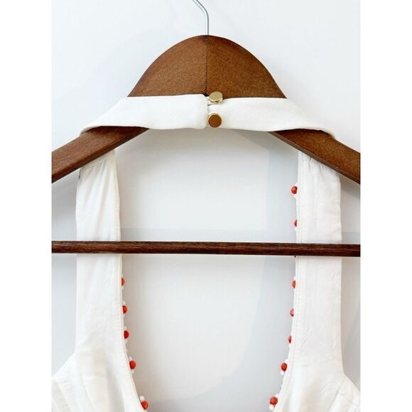 Shoshanna Elenee Beaded Neck Halter Dress White Size 10 - Picture 10 of 14